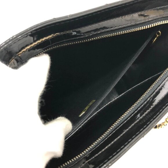 CHANEL Matelasse CC Mark Chain bag Shoulder Bag enamel Black/GoldHardware - Picture 13 of 16